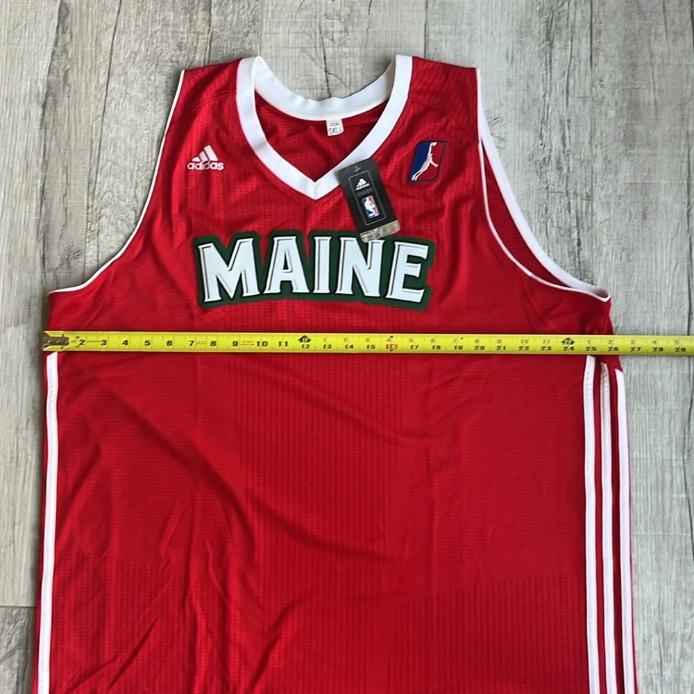 Maine Red Claws Authentic On-Court Team‎ Issued Pro Cut Red Jersey Men's 5XL